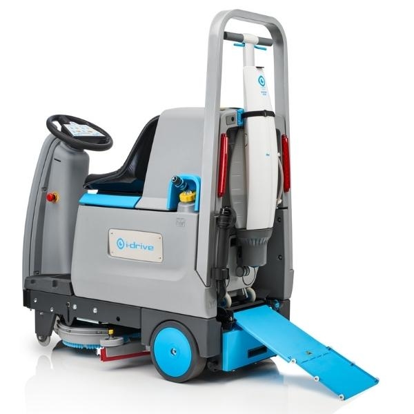 i-drive scrubber and i-mop lite scrubber with ramp