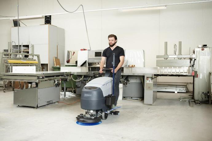 Keep workshop floors and machinery areas clear of dust, oils and debris with reliable cleaning solutions designed for busy production workspaces.