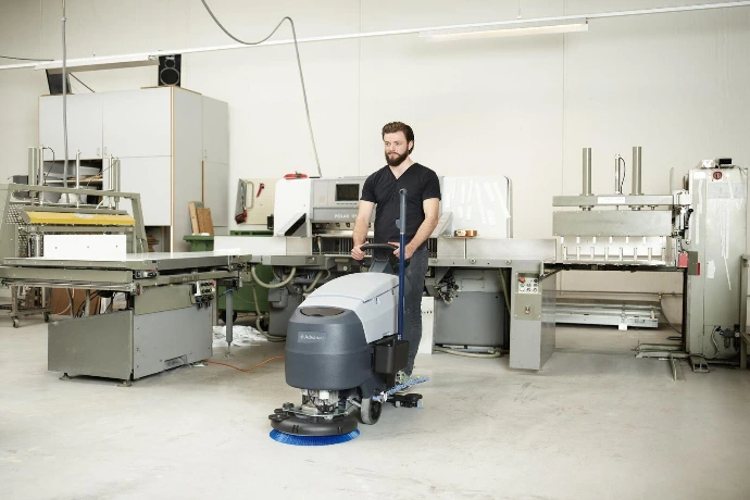 Keep workshop floors and machinery areas clear of dust, oils and debris with reliable cleaning solutions designed for busy production workspaces.