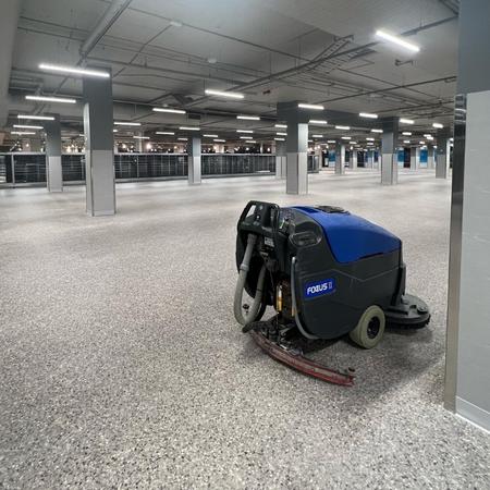 Nilfisk Focus Large Walk-Behind Scrubber Hire Shopping Centre