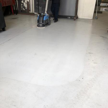 GL Pro Small Walk-Behind Scrubber Hire Indoor Smooth Epoxy Floors