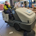 Nilfisk SR1601 Large LPG Industrial Ride-On Sweeper Hire Cleaning Warehouse