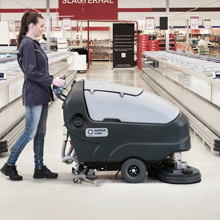 SC800 Walk Behind Cylindrical Scrubber Dryer-shopping-centre