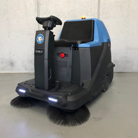 Second Hand Fimap FSR Ride-On Battery Sweeper-front-position