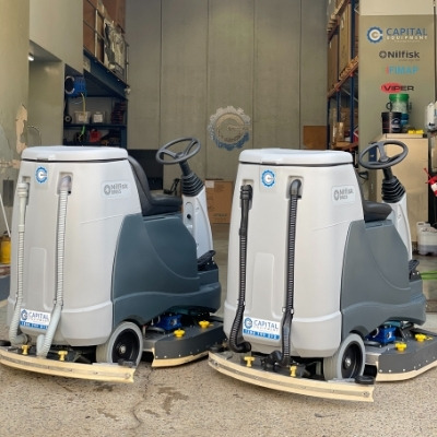 BR855 Battery Powered Ride-On Scrubber Dryer