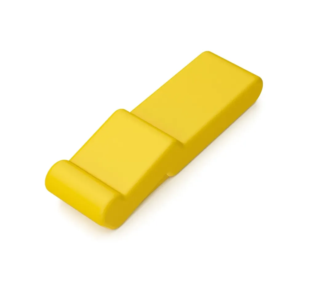 Tennant Latch, Draw, Rubber W/Keeper, Yellow