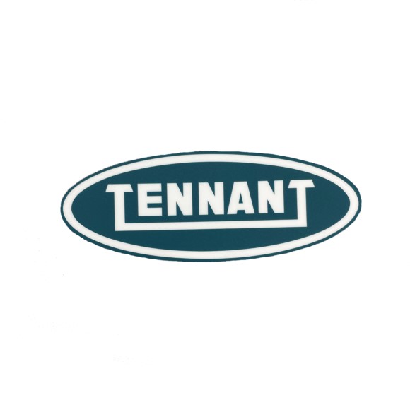 Tennant Logo Label, Decal, 08.0L White