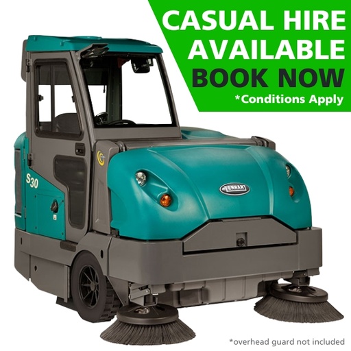 [RNT.MV-S30-0001] S30 Large Industrial Ride-On Sweeper Hire