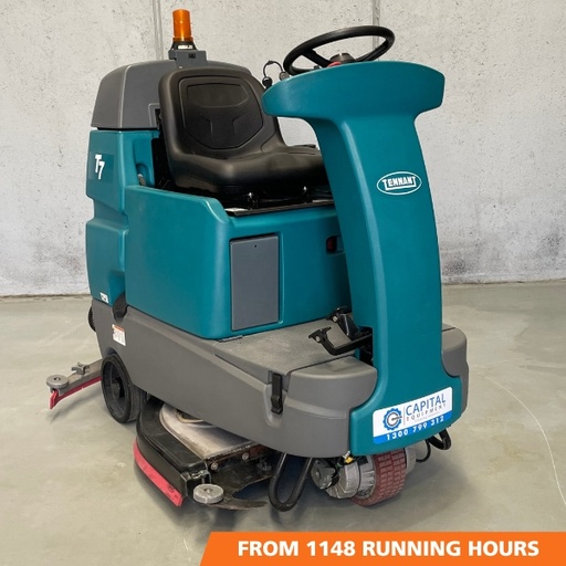 Second Hand Tennant T7 Battery Ride-On Scrubber Dryer